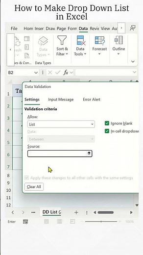 How to Create Drop Down List in Excel