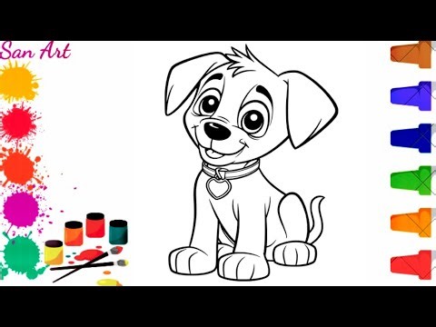 How to draw a cute dog | step by step