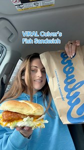 VIRAL Culver’s Fish Sandwich 🐟🍞💙#culvers #culversrestaurant #culversgang #culversmukbang #culversfishsandwich #culversfish #codsandwich #fishsandwich #fastfood #viralfood #fastfood | Sarah Margaret Eats