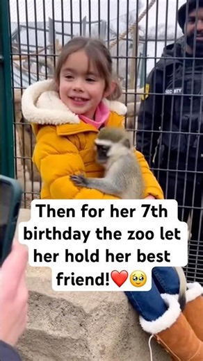 Girl becomes best friends with monkey!