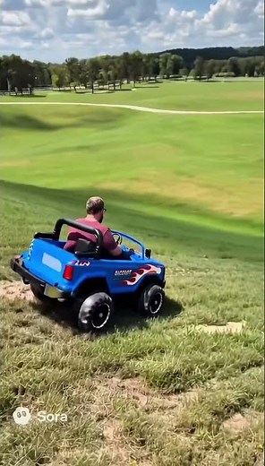Bigfoot Power Wheels Down the Hill! Until I wipe out in the end.
