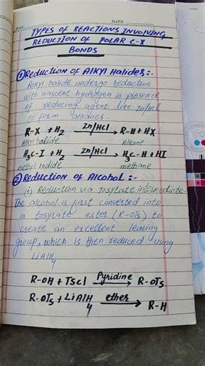 #reduction of alkyl halide and alcohol