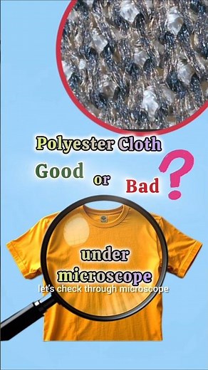 Polyester under microscope |closeup| #clothes #shorts #zoom