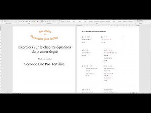 résolution équations-seconde bac pro