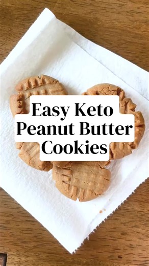 Diabetic-Friendly 3 Ingredient Peanut Butter Cookies Recipe