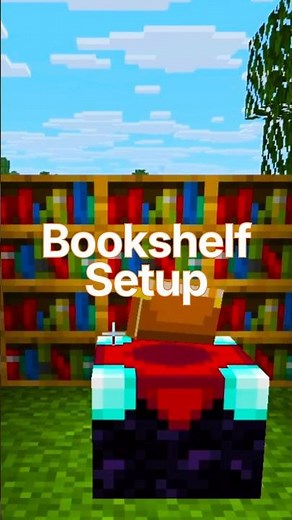 Building the Full Enchanting Setup with 15 Bookshelves (Vanilla Minecraft)