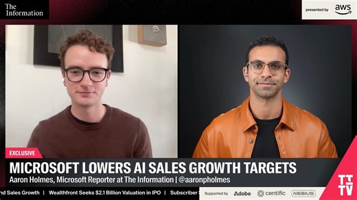 Microsoft just lowered its AI agent sales growth targets. Here’s why: "The pitch with generative AI agents to enterprises specifically is these are tools that you can use to automate large parts of how your companies run, how people do their jobs." “The buyers of this software don't feel confident that the AI can function perfectly without making mistakes.” — Aaron Holmes, The Information Full episode: https://thein.fo/4rILfmr | The Information
