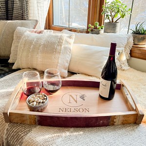 Personalized Wine Serving Tray - Handcrafted & Personalized - Order by 12/12 for CHRISTMAS - Wedding Gift - Anniversary Gift Wine Lover Gift - Etsy