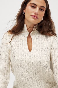 Cable Knit Chunky Sweater Offwhite