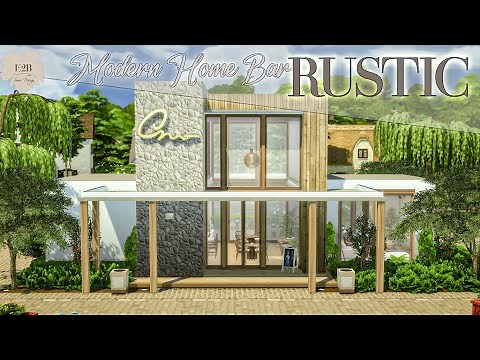 MODERN RUSTIC HOME BAR | Sims 4 CC Speed Build | DOWNLOAD LINK (TRAY+CC+CC LINKS)