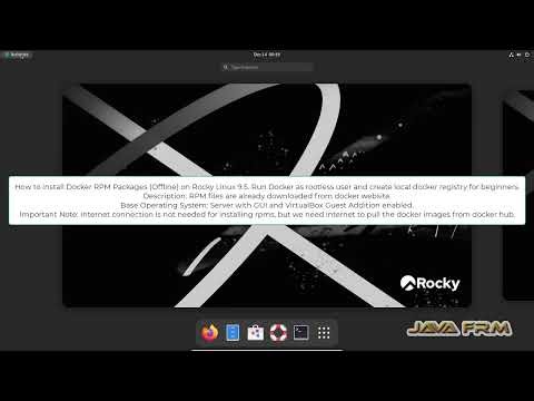 How to install Docker RPM Packages (Offline) on Rocky Linux 9.5 and create local docker registry
