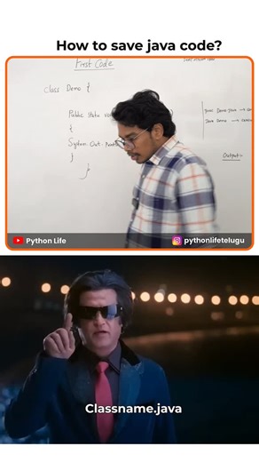 Kiran Sagar on Instagram: "How to Save Java Code | Java in Telugu #javaintelugu #programming #coding #java #programmer"