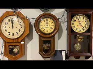 Antique Japanese Regulator Wall Clock Strikes 12 PM