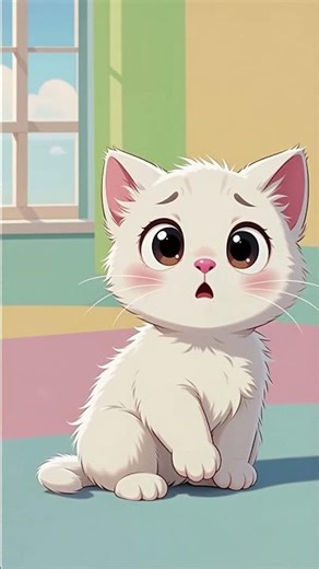 Cute white cat #cat#funnycats#animasi