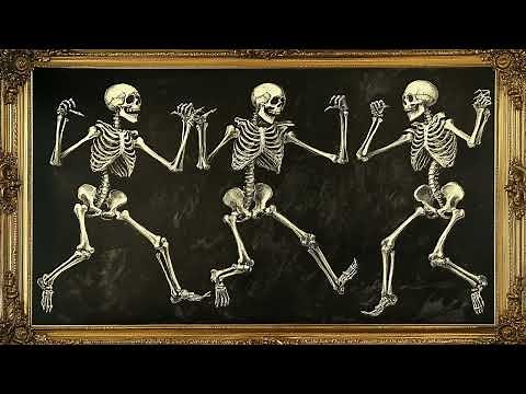 The ULTIMATE Halloween Party Background | Dancing Skeletons Frame TV Art