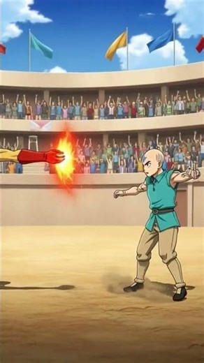 Pertarungan Sengit Saitama vs Avatar aang #anime