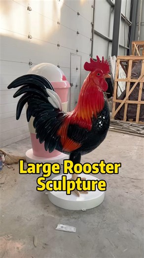 3D printed rooster sculpture