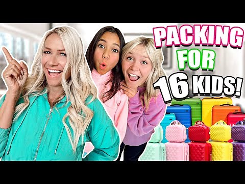 PACKiNG FOR 16 KiDS!! | 7 HR. ROAD TRiP 🚙