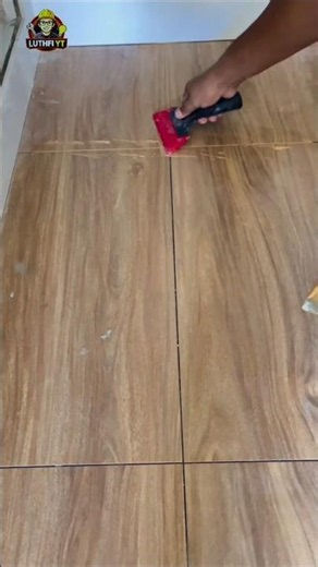 Satisfying Floor Tile Grouting Process | Wood Look Porcelain Tile Finish