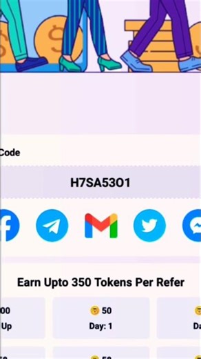 free redeem code app my referral code use 100 tockin free #referralrewards