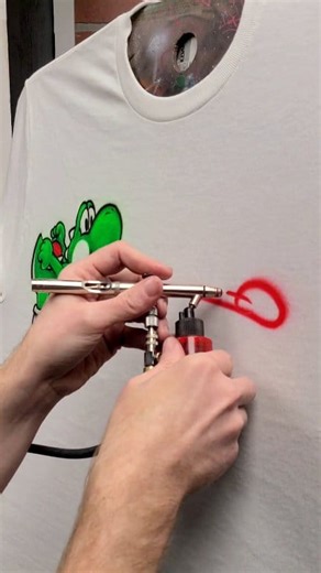 Yoshi! Airbrush graffiti art | Dale the Airbrush Guy