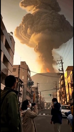 🌋 SAKURAJIMA ERUPTS — JAPAN A massive volcanic eruption just sent a 4,400-meter ash plume shooting into the sky over Kagoshima Bay. The force of this blast is unreal — ash, lightning, shockwaves, everything happening in seconds. Residents reported loud rumbles as the eruption unfolded, and ashfall is now drifting across nearby areas. Authorities are monitoring conditions closely. This cinematic recreation captures the raw power of what unfolded on November 16, 2025 — a reminder that the Ring of