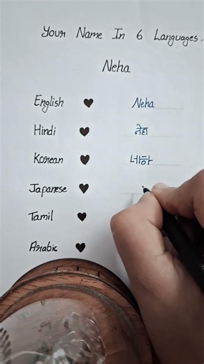 ​Writing NEHA In 6 Different Languages! ✨✍️ #shorts #calligraphy