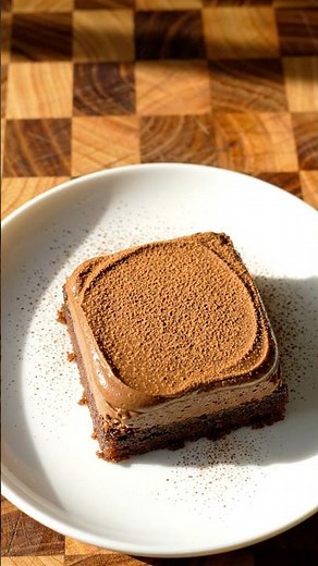 Chocolate Mousse Brownies - Ultra Fudgy Chocolate Dessert! 🍫✨ #foodshorts #dessert #comfortfood