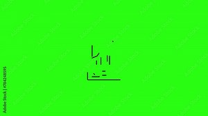 Paperwork Line Icon Animation with graph bar and tick mark symbol. Motion Graphic, paperwork, line icon, animation, graph, bar, tick mark, symbol, motion graphic, paperwork icon, line animation, Stock Video