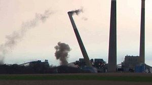 Explosions used to demolish stacks at former Homer City Generating Station