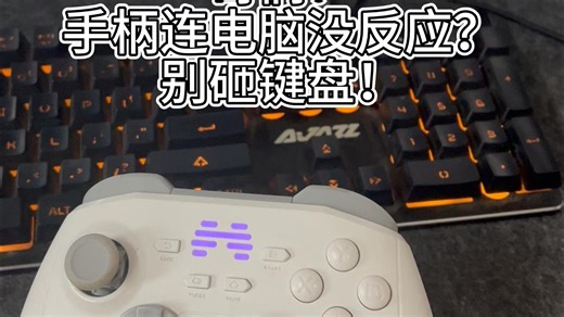 手柄连接电脑没反应？别砸键盘！