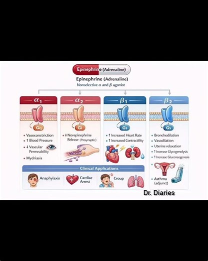 EPINEPHRINE #epinephrine #adrenaline #shorts #biology #foryou #medicaleducation #drdiaries #receptor