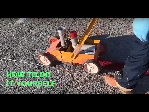 Striping a parking lot yourself with fire lanes.