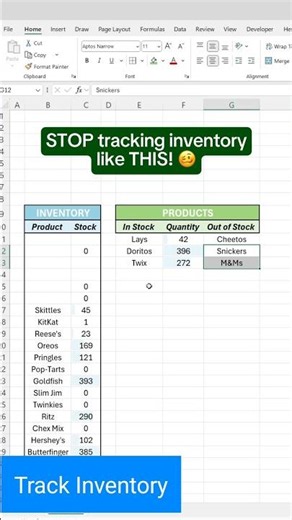 Quickly track Inventory in pro style | stock tracker #excel #exceltips #exceltutorial