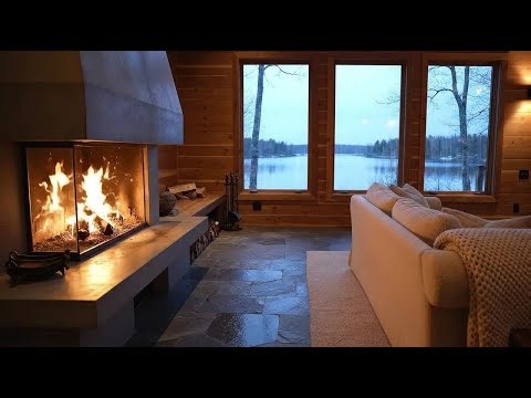 HYPNOTIC Fireplace Ambience and Crackling Fire Sounds for Deep Sleep and Relaxation 😴 cabin vibes.