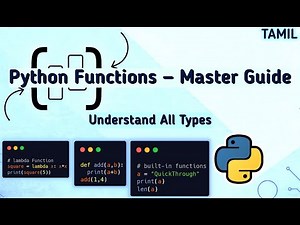 Types Of Functions in Python In tamil #trending