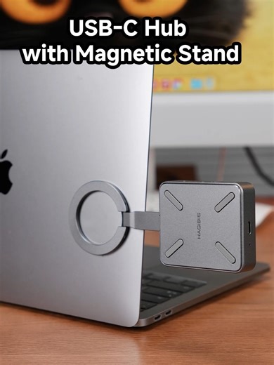 Hagibis Magnetic USB-C Hub with M.2 NVMe 2230 SSD Enclosure and Phone Stand Holder 🔥Perfect Fit with Magsafe 🔥Direct Storage of ProRes Video 🔥100W PD Fast Charging 🔥M.2 2230 NVMe SSD 🔥10Gbps Supper Speed #usbhub #dockingstation #ssdcase #ssdenclosure #2230 #m2ssd #nvme #magneticstand #phonestand #phoneholder