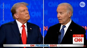At one point in the presidential debate, the conversation pivoted from politics to an argument over Biden's golfing abilities. https://bityl.co/Qm03 | USA TODAY
