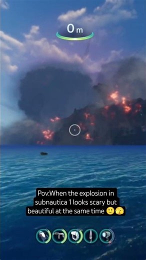 The graphics in subnautica 1 is phenomenal (subnautica 1) #Aurora explosion #likeanshare #beautiful
