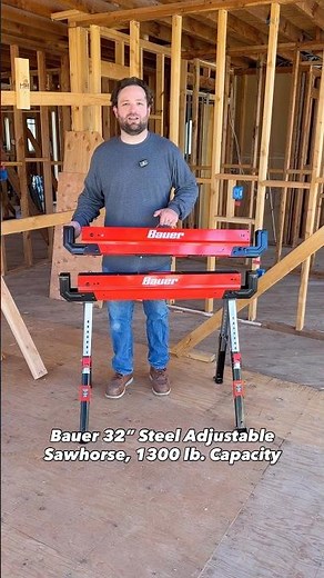 Bauer 32" Steel Adjustable Sawhorse | Harbor Freight