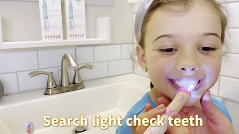 SEAGO Kids Electric Toothbrush with 2 Mins Brushing Timer and 4 Replacement Bursh Heads, Rainbow LED Light Make Brushing Fun, Green Color Boys Battery Powerd Toothbrush for 4-12 Years Old，SG-977
