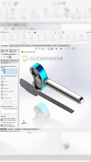 No todo es cocentrica y coincidente Te muestro el uso de leva en solidworks #solidworks #diseñoindustrial #diseñomecanico #clickenghub #IngenieríaMecánica