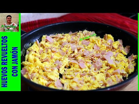 How to make delicious scrambled eggs with ham quickly and easily/My friend Gaby