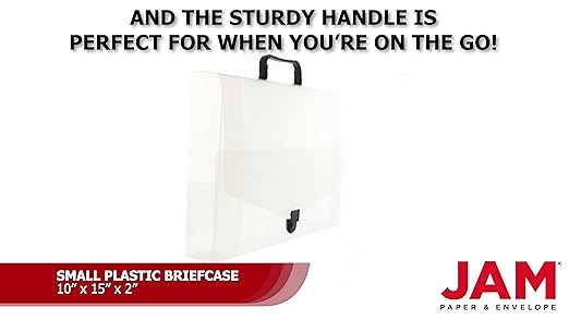 Clear Small Plastic Briefcase with Buckle Closure