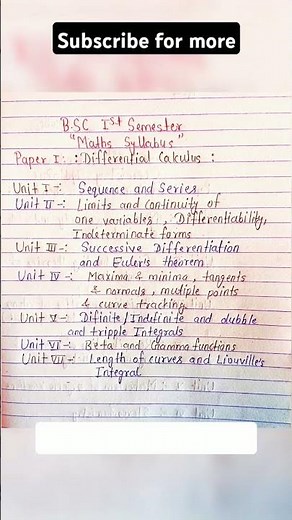 Bsc 1st semester math syllabus | bsc 1st year 1st semester maths syllabus | #bscmaths #mathematics