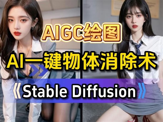 如何快速去掉图片中不需要的物体？用Stable Diffusion， AI一键消除多余物体，喂饭级教程建议收藏！（附资料）