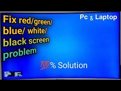 how to solve pc display red/green/blue/ white/black screen problem