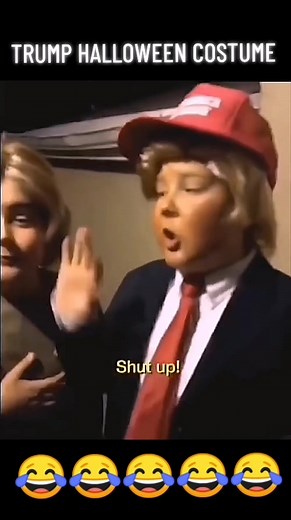 Kid Dressed Up as Donald Trump for Halloween Funny Video