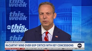 GOP Rep. Scott Perry would not commit to recusing himself from a possible House panel to investigate the federal investigations into the 2021 insurrection, though he himself was linked to the probes of Jan. 6. "Why should I be limited? Why should anybody be limited just because someone has made an accusation? Everybody in America is innocent until proven otherwise," Perry told This Week anchor George Stephanopoulos. https://trib.al/j54hcsJ | This Week