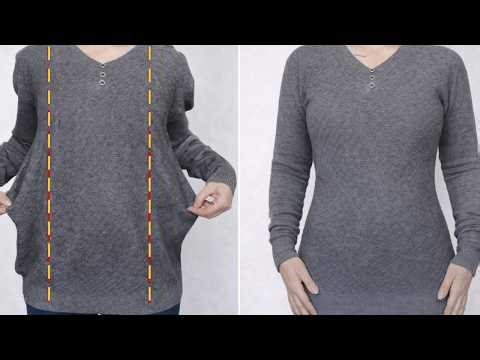 🔥 The Genius Way to Make an Oversized Sweater Fit (No Sewing Machine!)
